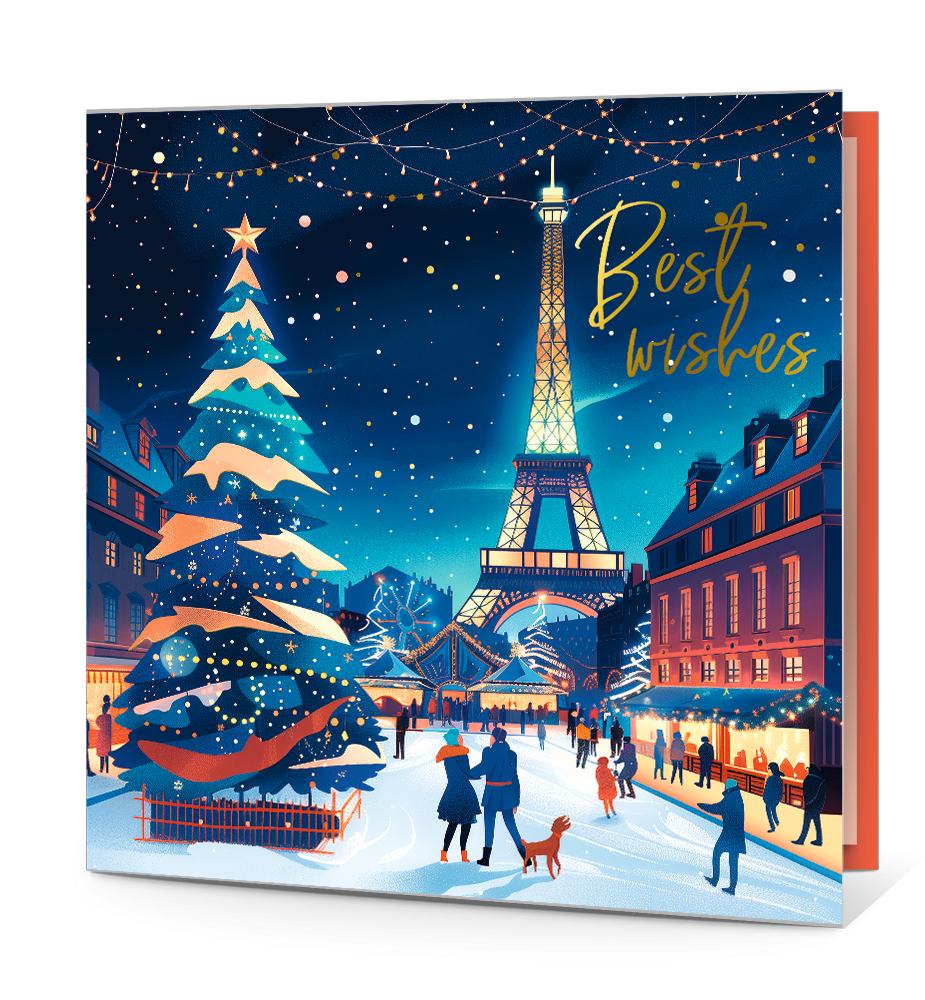 Carte de voeux Noël à Paris !